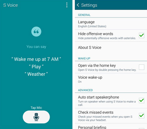 Galaxy Note 4 S Voice