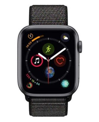 تصویر  ساعت هوشمند اپل واچ نسل چهارم 44 میلی‌‌متری خاکستری با بند مشکی