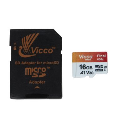 تصویر  کارت حافظه 16 گیگابایت ویکومن فاینال microSDXC کلاس 10 با سرعت 90 مگابایت در ثانیه به همراه آداپتور تبدیل