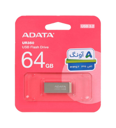تصویر  فلش مموری ای دیتا 64 گیگابایت مدل UR350 USB 3.2