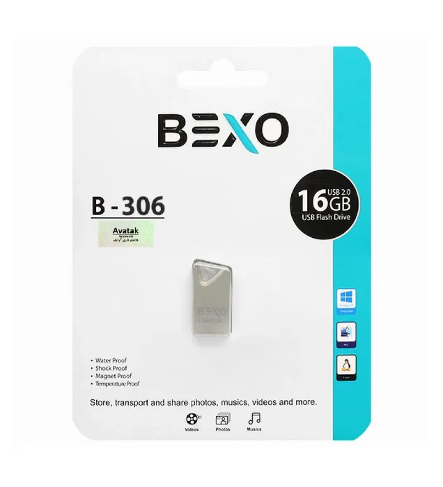 تصویر  فلش مموری بکسو  16 گیگابایت مدل B-306 USB2.0